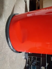 Coș de gunoi cu pedală Wesco Kickmaster, roșu, 33 litri, cu amortizor integrat, tablă de oțel vopsită electrostatic — bază îndoită (stare: vezi a 2-a imagine) 2