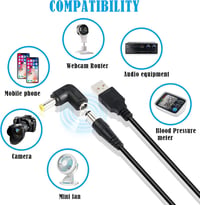 GINTOOYUN USB 2.0 - DC 5V Univerzális Töltőkábel 10 Csatlakozóval, 153 cm - Routerekhez, Hangszórókhoz, Telefonokhoz, Ventilátorokhoz 5