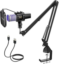 TONOR RGB USB Gamer Mikrofon Állvánnyal - Streaming, Podcast, PS4/PS5 Kompatibilis 1