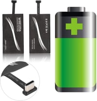 Fdit 1000mAh Qi Wireless Charging Receiver USB Type-C vékony vezeték nélküli töltő Android 4