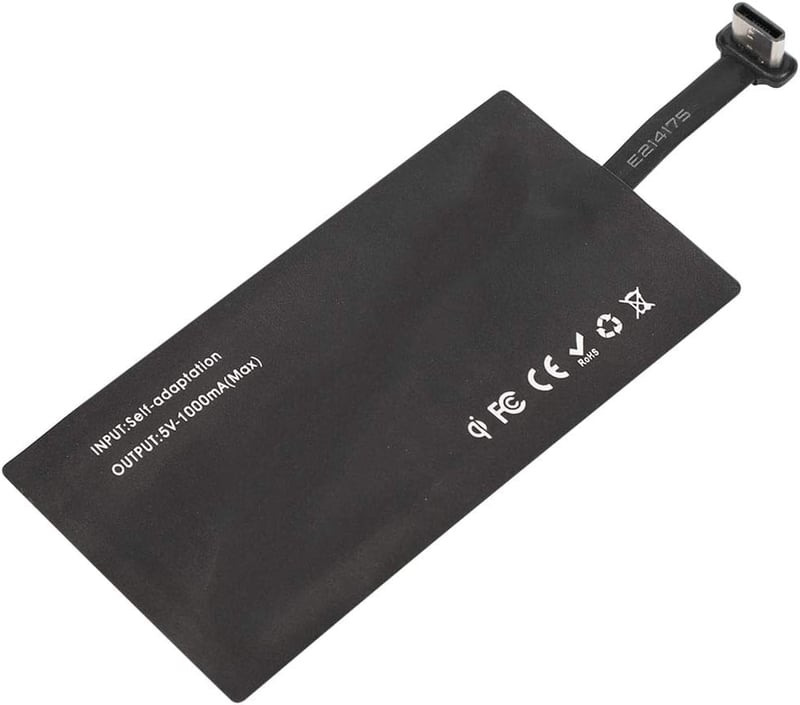 Fdit 1000mAh Qi Wireless Charging Receiver USB Type-C vékony vezeték nélküli töltő Android