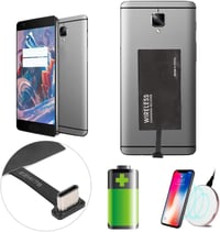 Fdit 1000mAh Qi Wireless Charging Receiver USB Type-C vékony vezeték nélküli töltő Android 2