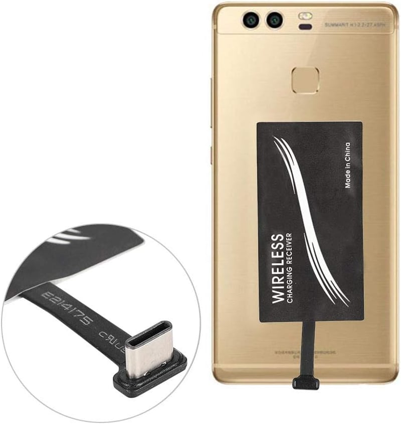 Fdit 1000mAh Qi Wireless Charging Receiver USB Type-C vékony vezeték nélküli töltő Android