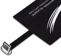 Fdit 1000mAh Qi Wireless Charging Receiver USB Type-C vékony vezeték nélküli töltő Android 8