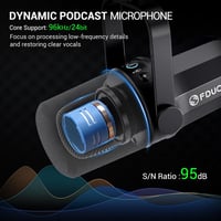 FDUCE SL40+ dinamikus podcast mikrofon szett USB/XLR, mikrofonkarral 2