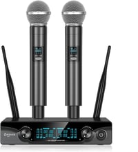FDUCE W13 UHF vezeték nélküli karaoke mikrofonszett - 2 db kézi dinamikus mikrofon vevővel 1