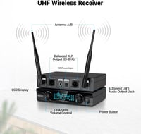 FDUCE W13 UHF vezeték nélküli karaoke mikrofonszett - 2 db kézi dinamikus mikrofon vevővel 3