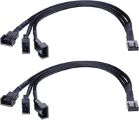 Hsthe Sea PWM ventilátor elosztó kábel, 2 db, 4 tűs, 1-ről 3-ra, 26,7 cm, PC-hez 1