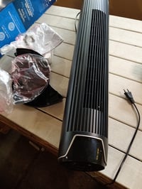 Stĺpový ventilátor Midea FZ10-17JR, 92 cm, čierny, tichý, s osciláciou a LED displejom, 3 rýchlosti – chýba diaľkové ovládanie (stav: pozri 2. obrázok) 2