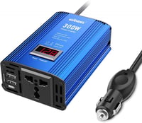 GIANDEL 300W Szivargyújtós Inverter LED Kijelzővel, USB-vel - 12V/220V Autós Áramátalakító 1