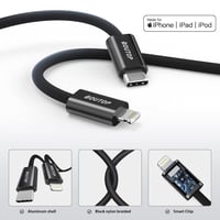 Apple gyorstöltő: Fekete USB-C Lightning kábel iPhone-hoz 5