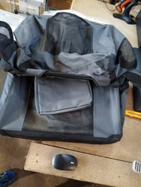 lionto Skladacia prepravka pre psov, box pre psov na cestovanie a do auta, 70x52x50 cm, sivá, prenosná mäkká búda 2