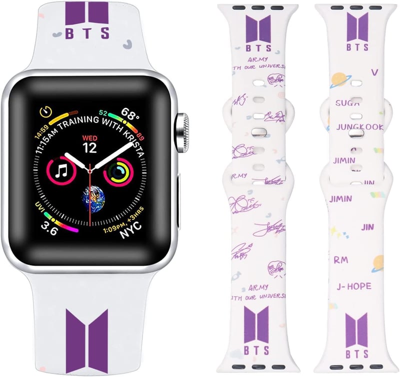 Apple Watch szilikon sportszíj, 38-45mm, 2 darabos szett