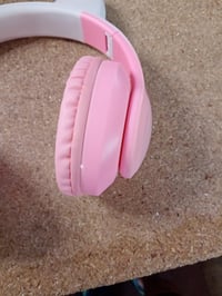 AXFEE Bluetooth detské slúchadlá s dizajnom mačacích uší, RGB LED svetlom, ružovo-biele, skladacie bezdrôtové slúchadlá 4