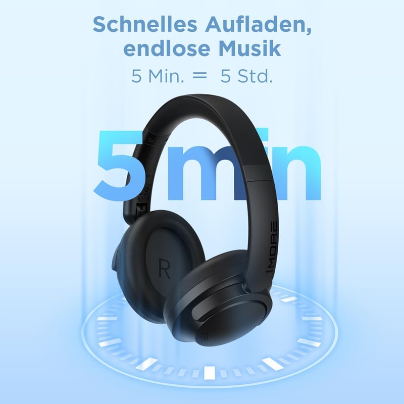 1MORE SonoFlow SE Bluetooth Fejhallgató - Aktív Zajszűrés, 70 Órás Üzemidő, Gyorstöltés, Mikrofon, Mély Basszus, EQ Beállítások