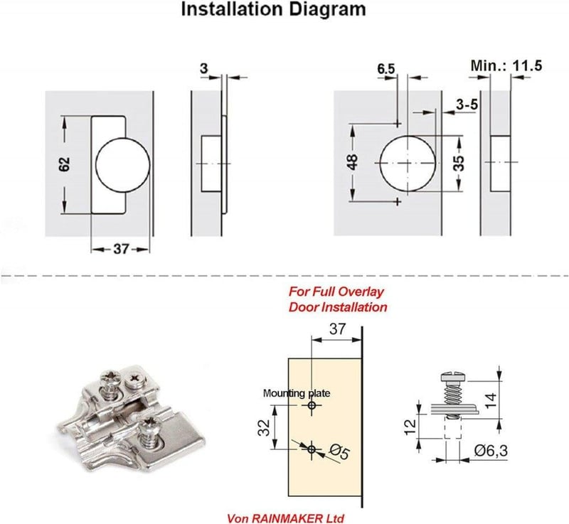 Blum 110° Hidraulikus Zsanér Szett - 8db Lágyzáró Ajtópánt Teljes Fedésű