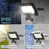 kolpop LED Mozgásérzékelős Reflektor Kültéri, 2 db 30W 3000LM, 6500K Hideg Fehér, IP65 Vízálló, 120° Szögben Állítható Lámpa Garázsba, Kertb 3