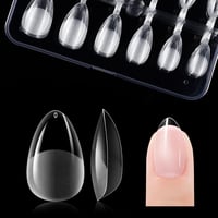 Gelike Extra Rövid Mandula Műköröm Tippek - 120db, 12 Méret, Szalonminőség 1