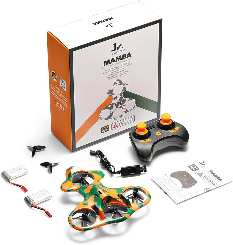 SainSmart Jr. Zöld Mini Drón Gyerekeknek - 3D Flip, 3 Sebesség, 2 Akkumulátor