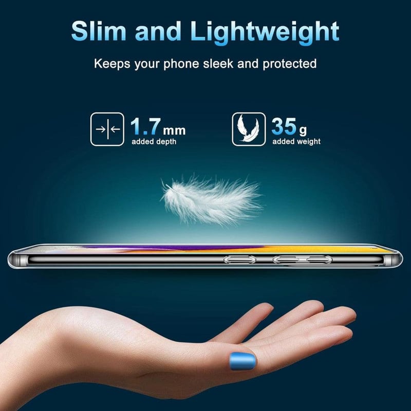 Samsung Galaxy A72 5G Vékony Átlátszó Szilikon Tok - Karcálló Védelem