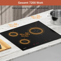 Gudsunal Indukciós Főzőlap, 60 cm, 7200 W,  Booster, 9 Hőfokozat 2