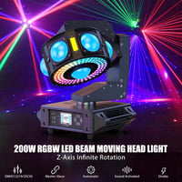 100W RGBW LED Moving Head Színpadi és Diszkó Fényszóró - 19/25 Csatornás Színpadi Lámpa Esküvőre, Partikra, Klubokba 6