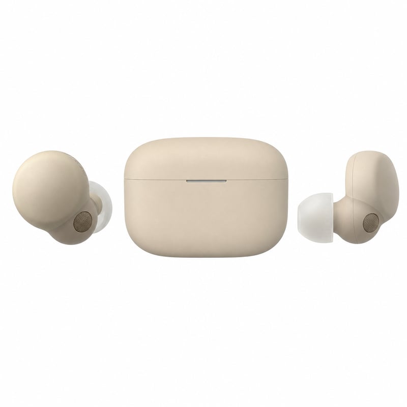 Căști wireless Sony LinkBuds S cu anularea zgomotului, ecru, ultraușoare, 20 ore — fără cablu USB și dopuri de schimb (stare: vezi a 2-a imagine)