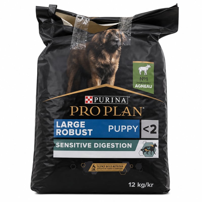 Purina Pro Plan Large Robust Puppy Sensitive Digestion suché krmivo pre šteňatá s jahňacím mäsom 12 kg - neúplné balenie