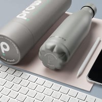 PROWORKS 1L-es rozsdamentes acél termosz, BPA-mentes, 24 órás hűtés - Szürke 2