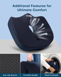 Feagar Ortopédikus Ülőpárna Irodai Székhez - Memóriahabos Coccyx Párna XXL Vastagság 90-150kg 4