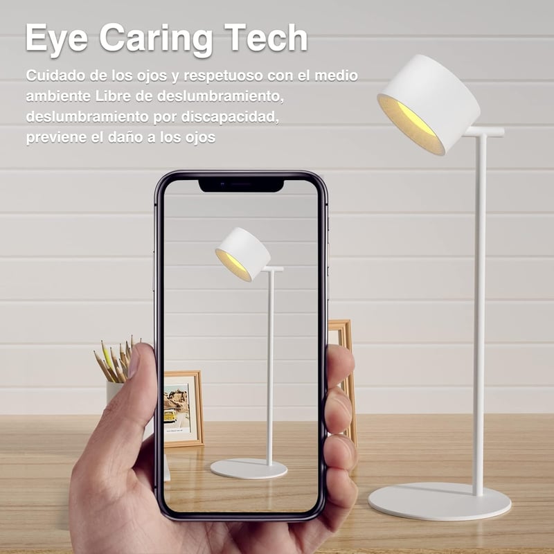 Feallive LED asztali lámpa dimmer funkcióval, USB töltéssel, 360° forgatható olvasólámpa