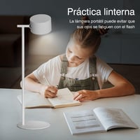 Feallive LED asztali lámpa dimmer funkcióval, USB töltéssel, 360° forgatható olvasólámpa 6