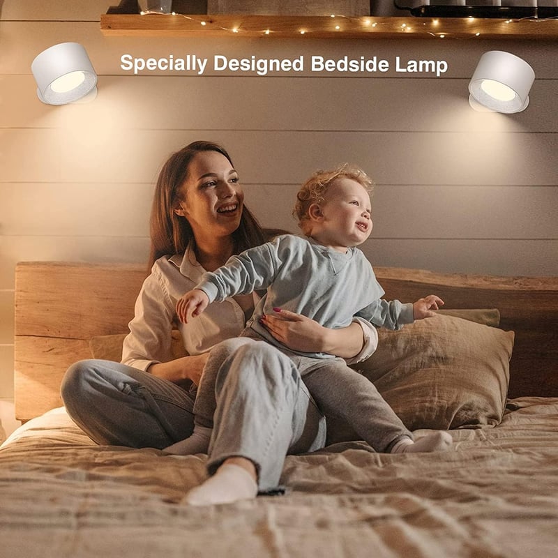 Feallive LED asztali lámpa dimmer funkcióval, USB töltéssel, 360° forgatható olvasólámpa