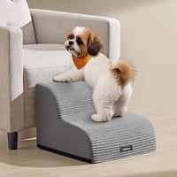 Feandrea 2 lépcsős kutyalépcső ágyhoz kanapéhoz vízálló csúszásmentes szürke - 2 Steps(40L x 40W x 30H cm), gray 2