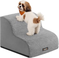 Feandrea 2 lépcsős kutyalépcső ágyhoz kanapéhoz vízálló csúszásmentes szürke - 2 Steps(40L x 40W x 30H cm), gray 1