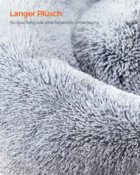 Feandrea Fluffy kutyaágy macskágy 60cm szürke plüss mosható 5