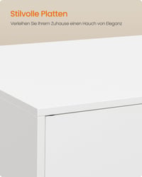 FEANDREA Mobilier pentru litiera pisicii, căsuță pentru pisici, masă laterală, ușă dublă, intrare frontală, 80 x 50 x 45 cm, alb mat 7