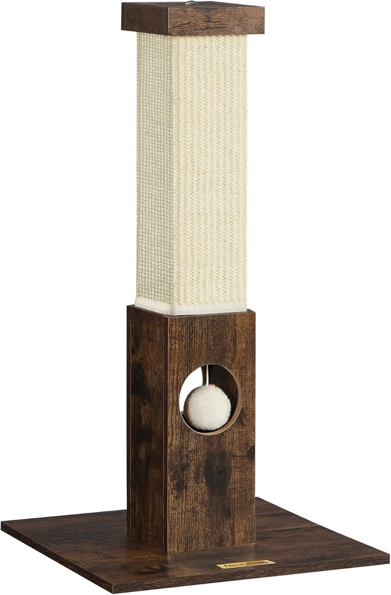 Feandrea PCA021X01 macska karmolóoszlop szizálkötéllel, 73 cm - vintage barna