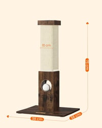 Feandrea PCA021X01 macska karmolóoszlop szizálkötéllel, 73 cm - vintage barna 7