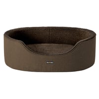 FEANDREA PGW033K01 krevet za pse s reverzibilnim jastukom, 92 x 72 x 11 cm, smeđi – perivi krevet za pse s mekanim punjenjem 1