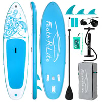 FEATH-R-LITE Nafukovací SUP paddleboard, ultraľahká doska na pádlovanie v stoji s protišmykovým povrchom pre dospelých a tínedžerov 1