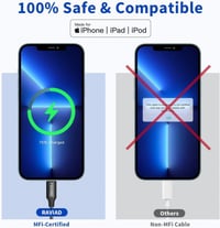 iPhone Lightning Gyorstöltő Kábel 2db Fekete - iPhone/iPad Kompatibilis 4