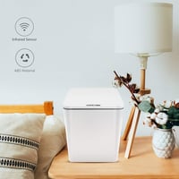 FEBHBRQ 6 Literes Automatikus Szenzoros Szemetes Kuka Fedéllel Otthonhoz Irodához - White/Battery 7