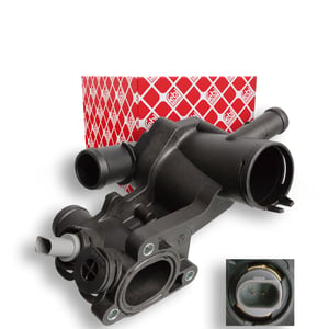 febi bilstein 109147 Termostat cu carcasă, garnitură și senzor de temperatură, 1 buc. - Seat Cordoba, Ibiza III/IV, Skoda Fabia II, VW Polo
