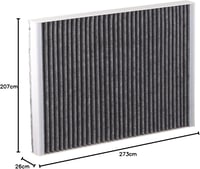 febi bilstein 11566 aktív szénszűrő / kabin szűrő, 1 db 10