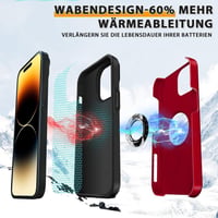 Apple iPhone 14 Pro Piros Mágneses Gyűrűs Szilikon Védőtok 4