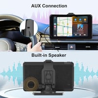 Rimoody Vezeték Nélküli CarPlay és Android Autórádió, 7" Érintőképernyős, Dual Bluetooth, FM Adó, Hangvezérlés, AUX/USB/TF, 7-32V 6