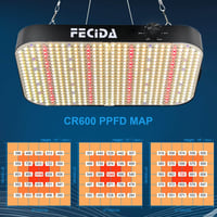 FECiDA 200W LED Növénylámpa Dimmelhető, 20000 Lumen Teljes Spektrum Növekedési Lámpa 6