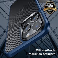 iPhone 13 Pro Max Átlátszó-Kék Szilikon Tok Szürke Csíkos Mintával 4