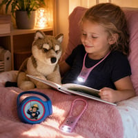 Set de seară pentru copii: audiobook + lampă de citit + lup de pluș 1